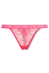 DSQUARED2 DSQUARED2 LOGO WAISTBAND LACE THONG