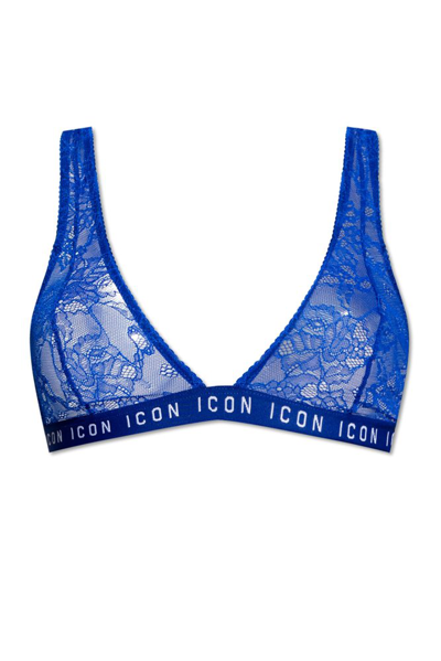 Dsquared2 Logo Detailed Lace Bra In New