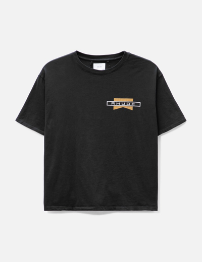 Rhude Hard To Be Humble Logo-print Cotton-jersey T-shirt In Black