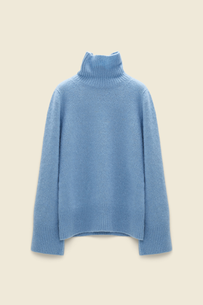 Dorothee Schumacher Soft Cashmere Silk Sweater In Blue