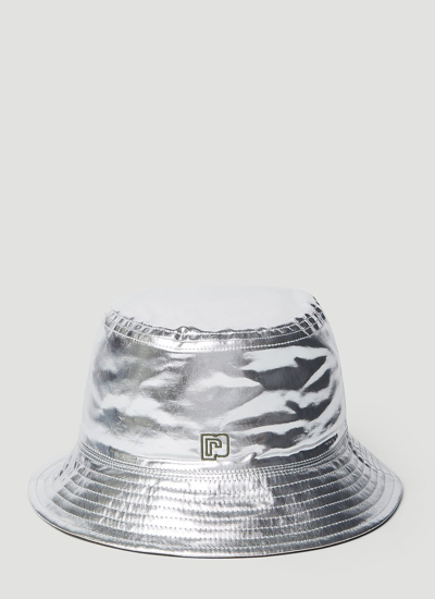 Rabanne Paco  Metallic Bucket Hat In Silver
