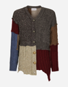 DOLCE & GABBANA WOOL AND ALPACA PATCHWORK CARDIGAN