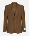 Dolce & Gabbana Single-breasted Long-sleeved Blazer In Grey