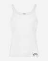 Dolce & Gabbana White Cotton Tank Top In White