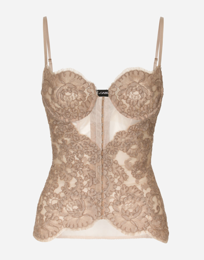 Dolce & Gabbana Lace And Tulle Underwear Top