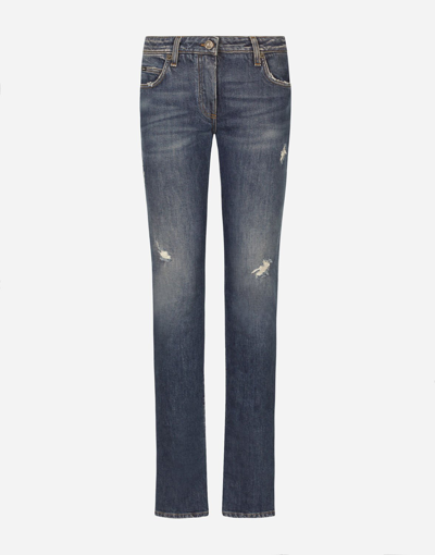 Dolce & Gabbana Bell-bottom Jeans In Multicolor