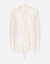 DOLCE & GABBANA GEORGETTE BLOUSE WITH RUCHES