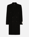Dolce & Gabbana Double-breasted Long-sleeved Coat In Black
