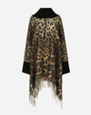 DOLCE & GABBANA CASHMERE AND WOOL PONCHO WITH FRINGING