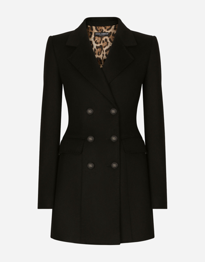 Dolce & Gabbana Wool And Cashmere Turlington Jacket In Black