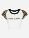 Dolce & Gabbana Leopard Print Round-necked T-shirt In White
