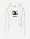 DOLCE & GABBANA JERSEY HOODIE WITH CARPET-STITCH DG PATCH