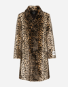 DOLCE & GABBANA LYNX-EFFECT JACQUARD FAUX FUR COAT