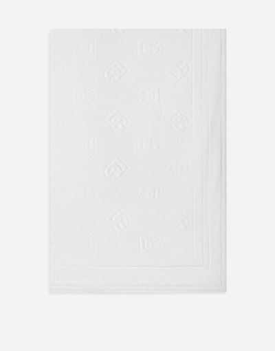 Dolce & Gabbana Beach Towel With Dg Monogram (115x186) In White