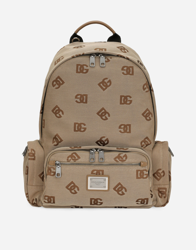 Dolce & Gabbana Cordura Backpack In Brown