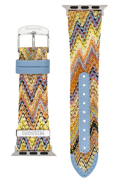 Missoni Multicolor Authentic Zigzag Textile Apple Watch® Watchband, 22mm/24mm In Neutral