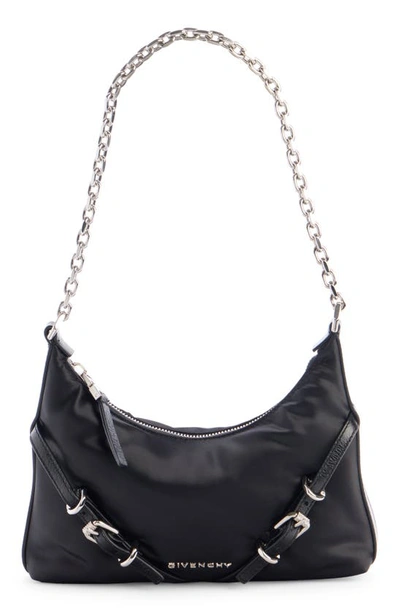 Givenchy Voyou Mini Leather Shoulder Bag In Black