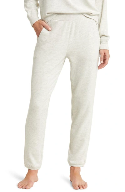 Barefoot Dreams Cropped Butter Fleece Joggers In White