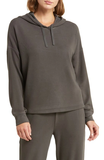 Barefoot Dreams Butter Fleece Hooded Pullover In Grey