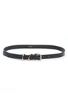 Givenchy Voyou Leather Belt In 001-black