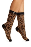 Ugg Josephine Leopard Fleece Lined Socks In Cedar Leopard