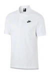 Nike Sportswear Lapel Short Sleeve Polo Shirt White In White/ Black