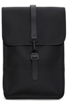 Rains Mini Rectangular Backpack Adjustable Straps In Black