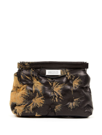 Maison Margiela Glam Slam Sandstorm-print Clutch Bag In Black