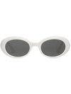 GENTLE MONSTER WHITE LA MODE OVAL SUNGLASSES