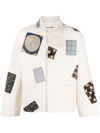 Story Mfg. Short On Time Organic-cotton Jacket In Neutrals