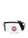 Canada Goose Logo Front And Back Belt Bag In White