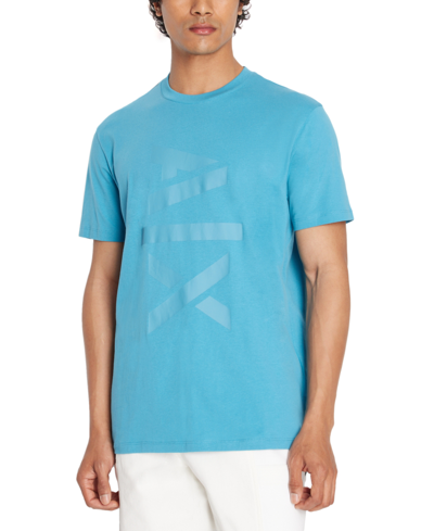 A X Armani Exchange Men's Crewneck Short Sleeve Logo Graphic T-shirt In Navagio Bay