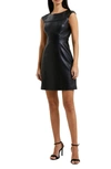 FRENCH CONNECTION CROLENDA FAUX LEATHER MINIDRESS