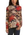 Johnny Was Claret Mock Neck Top In Multi In Brown