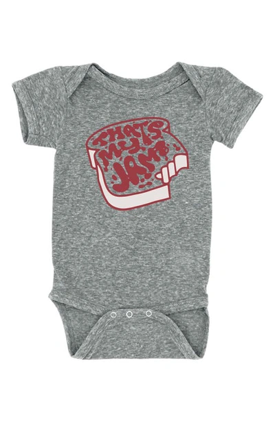 Feather 4 Arrow Babies' That's My Jam Cotton Graphic Bodysuit In Grey