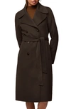 Soia & Kyo Anna Wool Blend Trench Coat In Mushroom