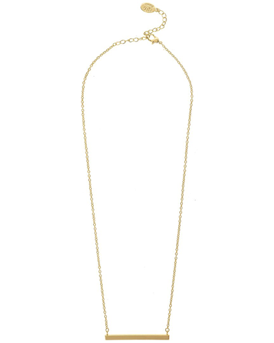 Rivka Friedman 18k Plated Bar Station Necklace In 18k Gold Clad