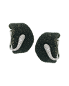 De Grisogono 18k 0.50 Ct. Tw. Diamond Stingray Leather Earrings (authentic )