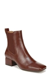 Franco Sarto Waxton Square Toe Booties In Mahogany
