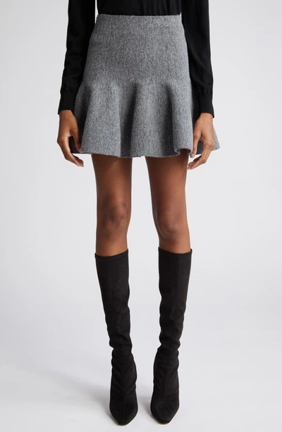 Brandon Maxwell Ivy Wool-blend Mini Skirt In Grey