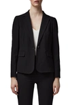 LK BENNETT WILEY ONE-BUTTON CREPE BLAZER