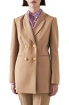 Lk Bennett Mariner Ankle Cigarette Trousers In Camel