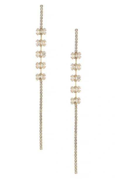 Ettika Linear Crystal Earrings In Gold