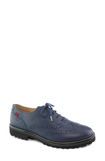 Marc Joseph New York Central Park West Derby In Navy Svelte Grainy