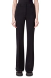 Akris Marisa Wool Trouser Pants With Rolled Cuffs In Black