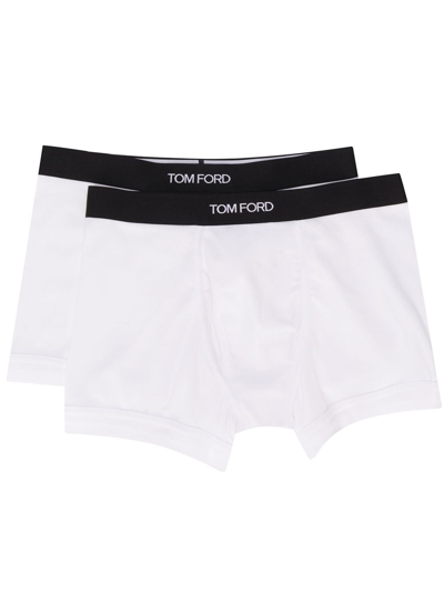 TOM FORD LOGO COTTON BOXER BRIEFS