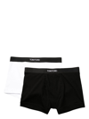 Tom Ford Two-pack Stretch-cotton Jersey Boxer Briefs In Black