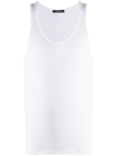 TOM FORD RIBBED COTTON TANK TOP