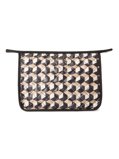 Mz Wallace Women's Metro Geometric-print Quilted Clutch In Autumn Geo