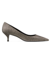 Stuart Weitzman Stuart Shimmer Kitten-heel Pumps In Pyrite